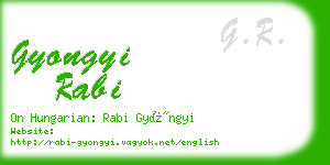 gyongyi rabi business card